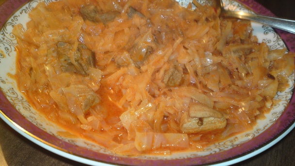 Pikantné bravčové kocky v bielej hlávkovej kapuste (fotorecept) - obrázok 10