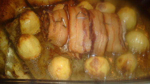 Jarné kuracie prsia plnené bryndzou a špenátom obalené údenou slaninkou (fotorecept) - obrázok 16