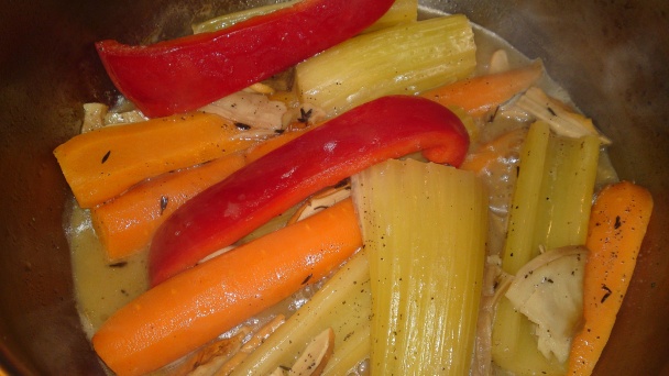 Dusená jarná zelenina s dubákmi na Chardonnay s parmezánom (fotorecept) - obrázok 11