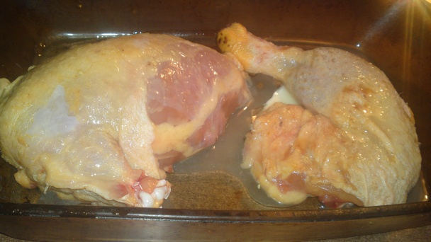 Pečené kura špikované cesnakom na masle s anglickou slaninou (fotorecept) - obrázok 4