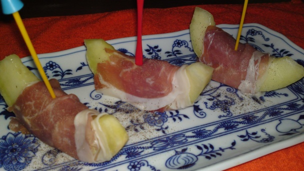 Predjedlo z melóna Galia a prosciutto crudo (fotorecept) - obrázok 5