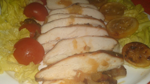 Pečené kuracie prsia na masle, údenej slanine, zázvore, citróne a mede (fotorecept) - obrázok 15