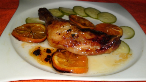 Pečené kuracie stehná s medom, zázvorom, pomarančom a borievkami (fotorecept) - obrázok 11