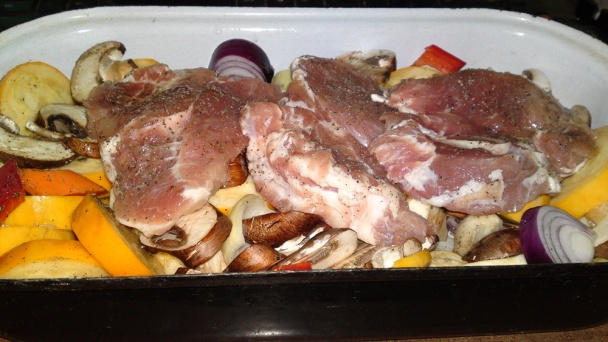 Krkovička pečená na zelenine a na Kláštornom bielom víne cuvée (fotorecept) - obrázok 14