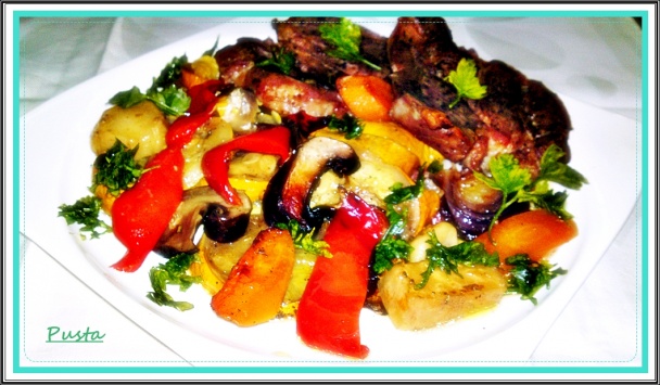 Krkovička pečená na zelenine a na Kláštornom bielom víne cuvée (fotorecept) - obrázok 16