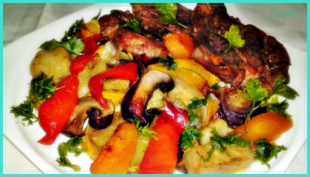 Krkovička pečená na zelenine a na Kláštornom bielom víne cuvée (fotorecept) - obrázok 17