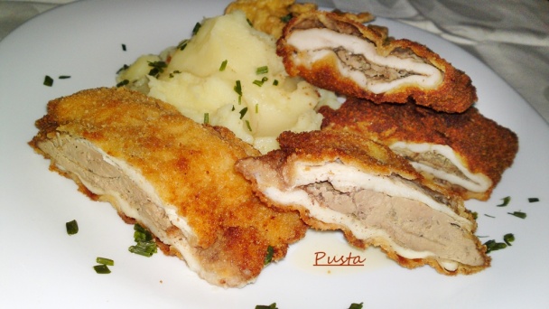 Vyprážané kuracie prsia plnené kuracou pečeňou (fotorecept) - obrázok 14