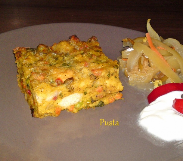 Žemľovka na slano s dubákmi a so zeleninou (fotorecept) - obrázok 15