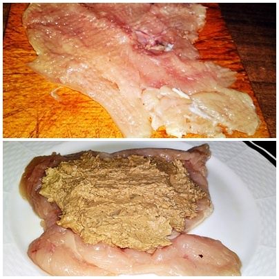 Závitky z kuracích pŕs plnené domácou paštétou z kuracej pečene (fotorecept) - obrázok 9