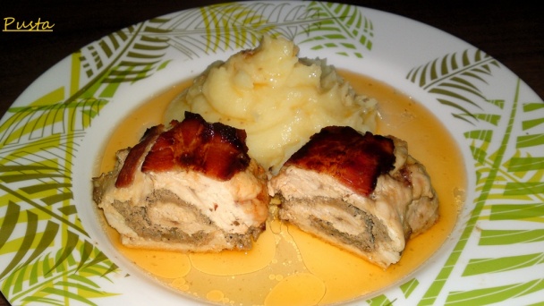 Závitky z kuracích pŕs plnené domácou paštétou z kuracej pečene (fotorecept) - obrázok 13