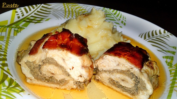 Závitky z kuracích pŕs plnené domácou paštétou z kuracej pečene (fotorecept) - obrázok 14