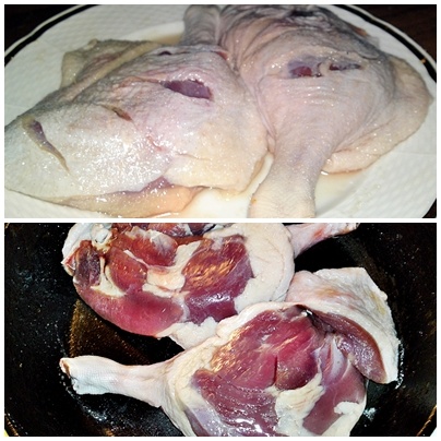 Pečené kačacie stehná na pomarančoch, jablkách a zelenine s červenou kapustou na víne (fotorecept) - obrázok 2