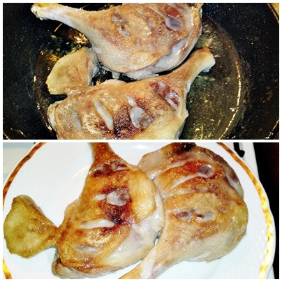 Pečené kačacie stehná na pomarančoch, jablkách a zelenine s červenou kapustou na víne (fotorecept) - obrázok 3