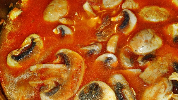 Paprikáš z kuracích pŕs so šampiňónmi (fotorecept) - obrázok 12