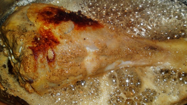 Židovské morčacie stehno na horčici a majoráne (fotorecept) - obrázok 7