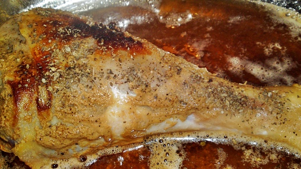 Židovské morčacie stehno na horčici a majoráne (fotorecept) - obrázok 9