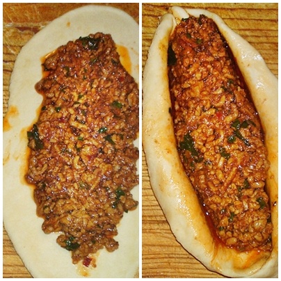 Pide s náplňou z mletého jahňacieho mäsa (fotorecept) - obrázok 6