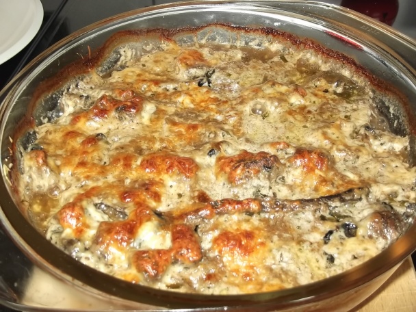 Gratinované bravčové s hubami a medvedím cesnakom + šalát s medvedím cesnakom (fotorecept) - obrázok 8