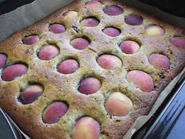 Broskyňový koláč s medom a medovkou-hrnčekový (fotorecept) - obrázok 7