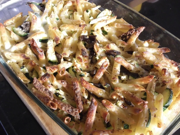 Penne zapečené s hubami, fetou a cuketou (fotorecept) - obrázok 4