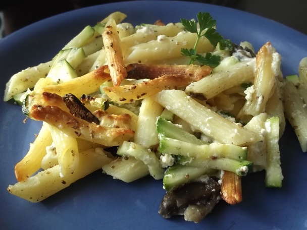 Penne zapečené s hubami, fetou a cuketou (fotorecept) - obrázok 5