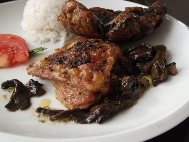 Kuracie stehná s hubovou plnkou a hubovou redukciou (fotorecept) - obrázok 12