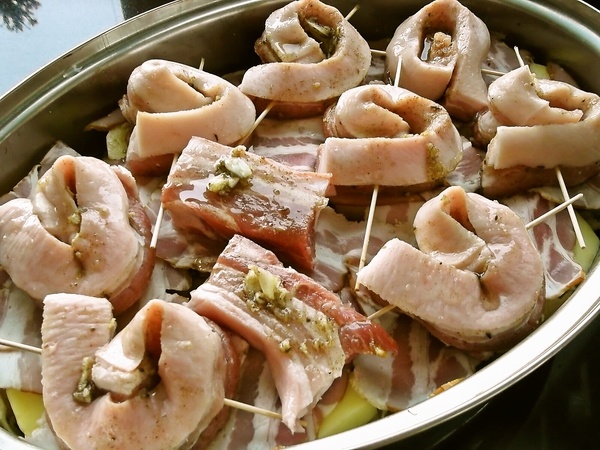 Bôčiková roláda na slanine a kyslej kapuste - eintopf (fotorecept) - obrázok 6