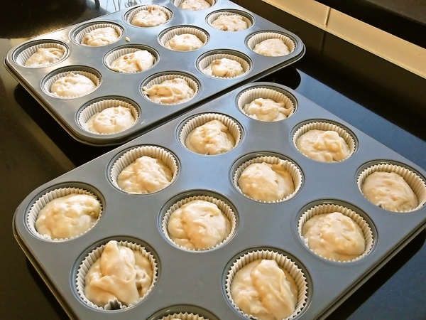 Citrónové muffiny s orechami a jablkovým džemom (fotorecept) - obrázok 4