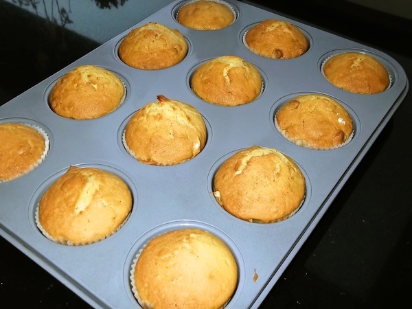 Citrónové muffiny s orechami a jablkovým džemom (fotorecept) - obrázok 5