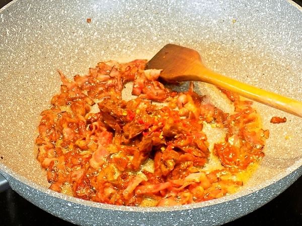 Farfalle so slaninou a sušenými paradajkami (fotorecept) - obrázok 3