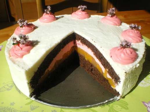 Tvarohová torta s broskyňami (fotorecept) - obrázok 10