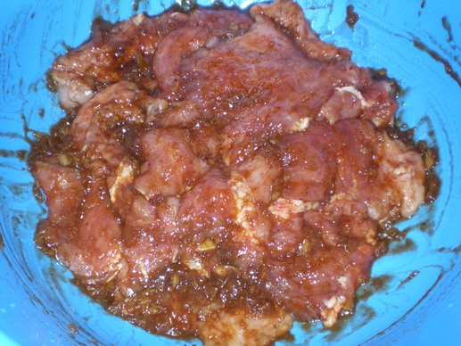 Mäsko marinované v káve, pave zemiaky s balsamico šampiňónmi (fotorecept) - obrázok 4