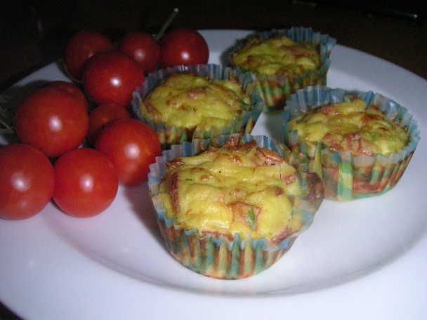 Slaný cuketový koláč alebo mafiny (fotorecept) - obrázok 4