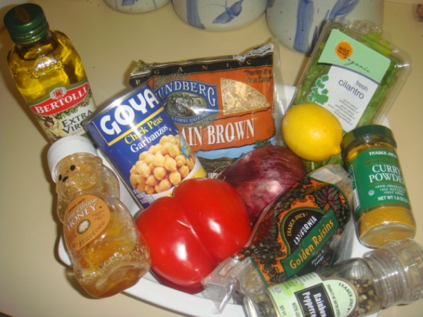 Cícerový šalát s hnedou ryžou a karí korením (fotorecept) - obrázok 1