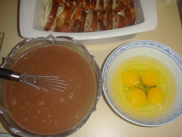 Čokoládový puding  zo sladkého chleba (fotorecept) - obrázok 6