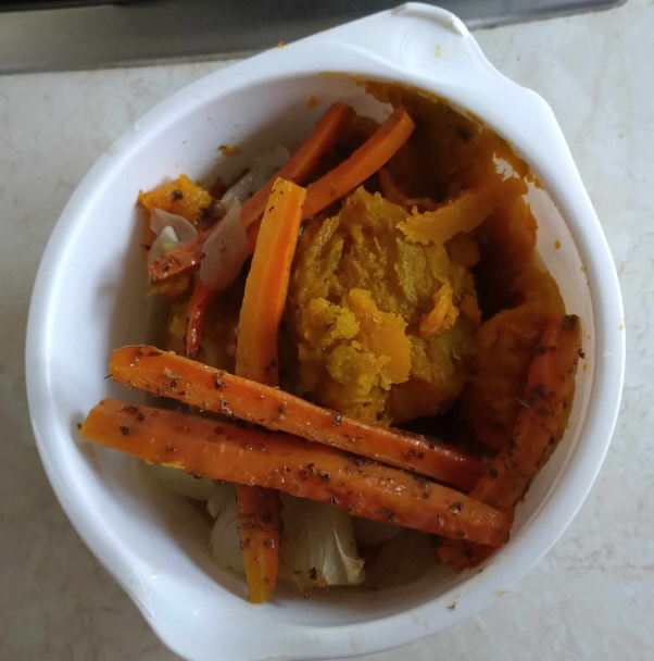 Tekvicová kaša s bravčovým mäsom a zeleninová polievka so šafranom (fotorecept) - obrázok 4