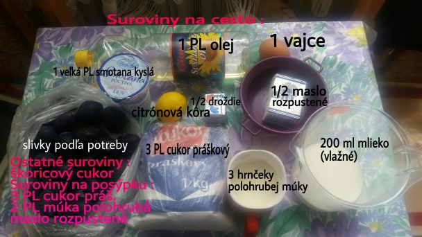 Slivkový kysnutý koláč s posýpkou (fotorecept) - obrázok 1