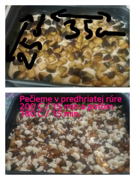 Slivkový kysnutý koláč s posýpkou (fotorecept) - obrázok 2