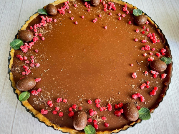 Nepečený malinový tart - obrázok 3