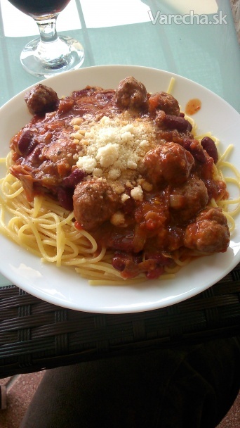 Špagety s mäsovými guľkami