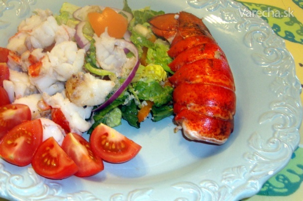 Chvost morského raka (lobster tail) s romain šalátom (fotorecept)