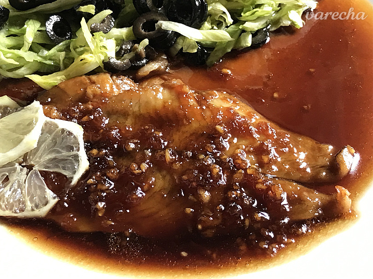 Glazovaná platesa (halibut)