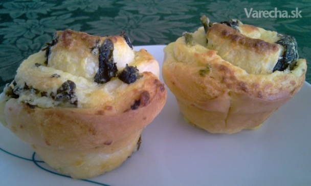 Špenátové muffiny s bryndzou (fotorecept)