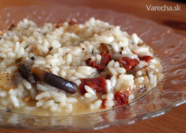 Recept - Risotto s nakladaným baklažánom a sušenými paradajkami