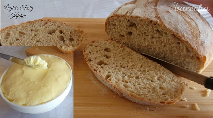 Výborný domáci chlieb s domácim maslom (videorecept)