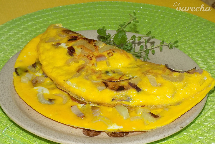 Omeleta so stonkovým zelerom