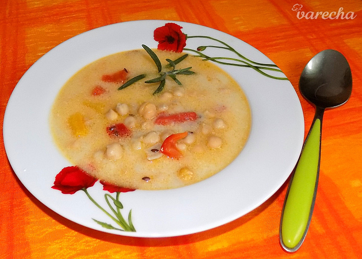 Cícerová polievka s paprikou a tahini (fotorecept)