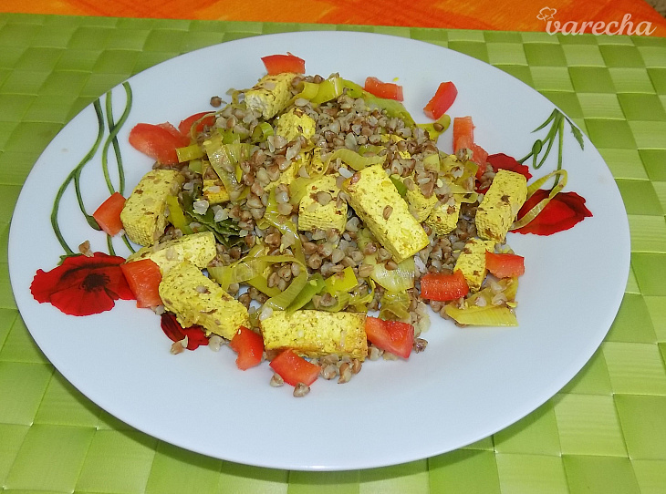 Pohánka s pórom a tofu (fotorecept)