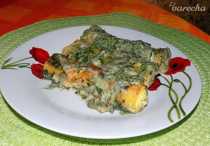 Cannelloni plnené tvarohom s mangoldovou omáčkou (fotorecept)