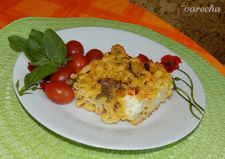 Cestoviny zapekané s bryndzou (fotorecept)